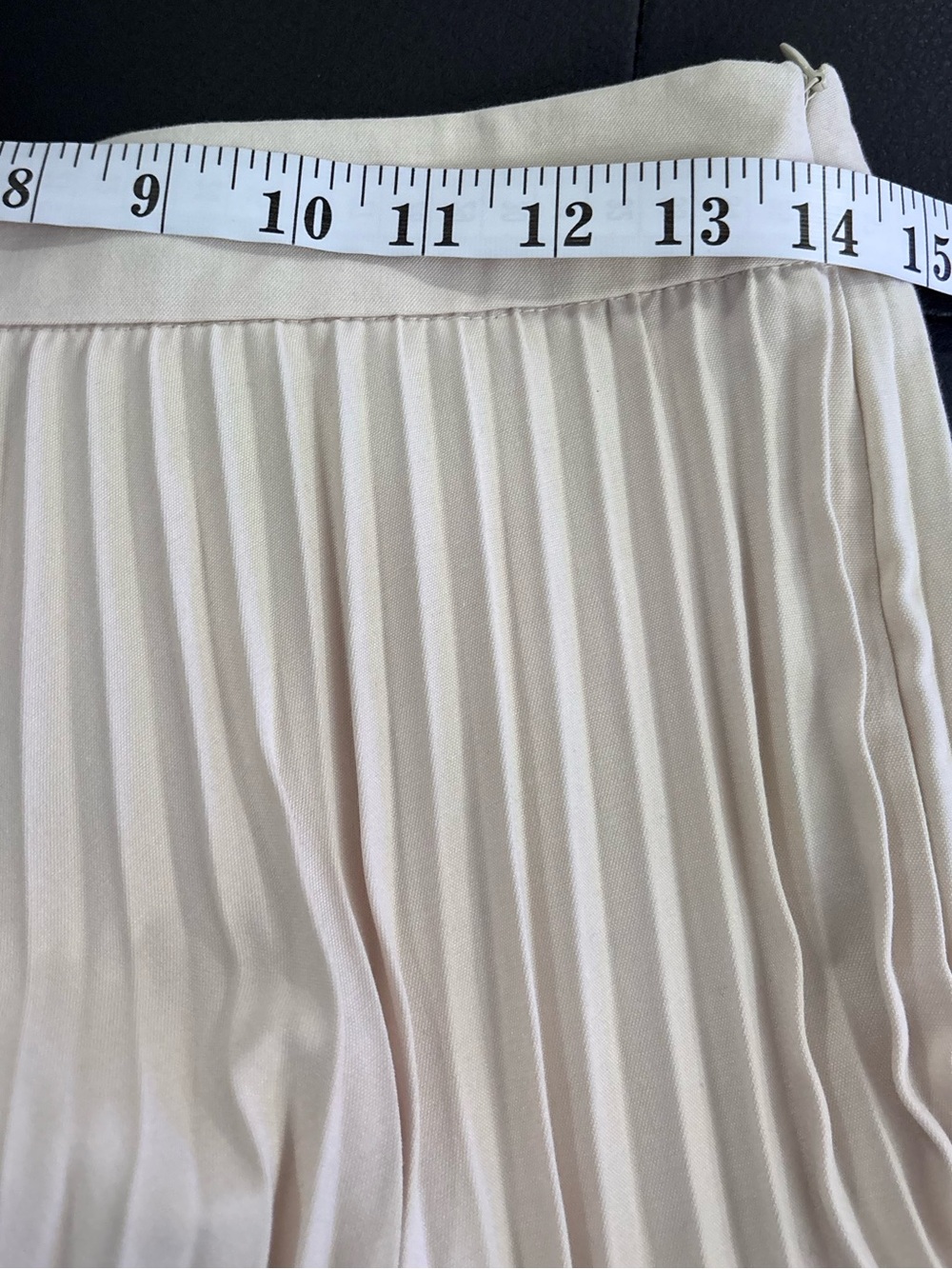 Zara Pleated Circle Skater Skirt in Light Taupe - Picture 9 of 9